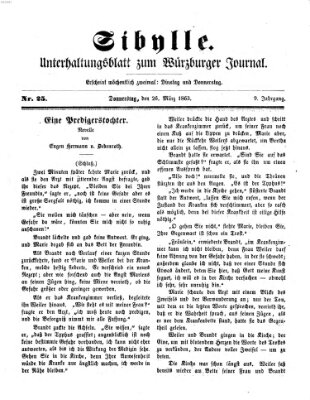 Sibylle (Würzburger Journal) Donnerstag 26. März 1863