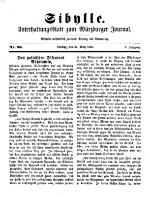 Sibylle (Würzburger Journal) Dienstag 31. März 1863