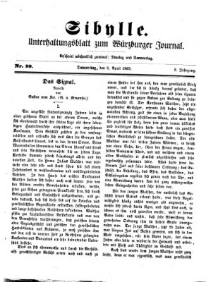 Sibylle (Würzburger Journal) Donnerstag 9. April 1863