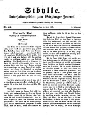 Sibylle (Würzburger Journal) Dienstag 16. Juni 1863