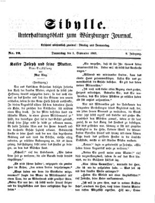 Sibylle (Würzburger Journal) Donnerstag 3. September 1863