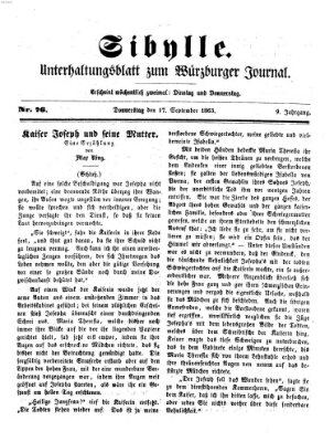 Sibylle (Würzburger Journal) Donnerstag 17. September 1863