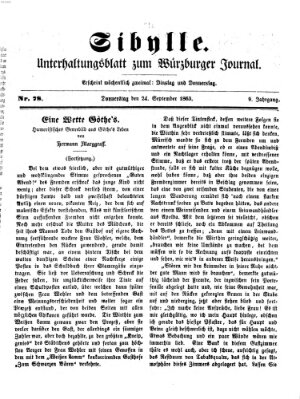 Sibylle (Würzburger Journal) Donnerstag 24. September 1863