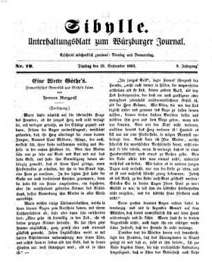 Sibylle (Würzburger Journal) Dienstag 29. September 1863