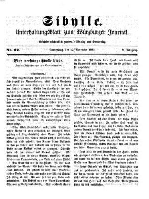 Sibylle (Würzburger Journal) Donnerstag 12. November 1863