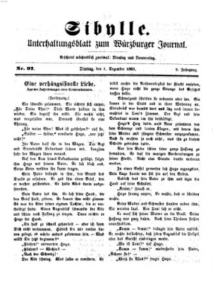 Sibylle (Würzburger Journal) Dienstag 1. Dezember 1863