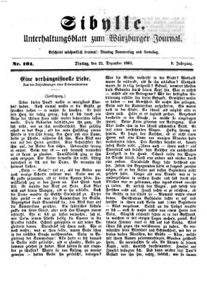 Sibylle (Würzburger Journal) Dienstag 22. Dezember 1863