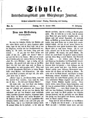 Sibylle (Würzburger Journal) Dienstag 12. Januar 1864