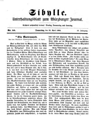 Sibylle (Würzburger Journal) Donnerstag 28. April 1864