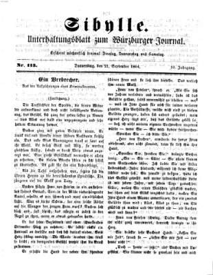 Sibylle (Würzburger Journal) Donnerstag 22. September 1864