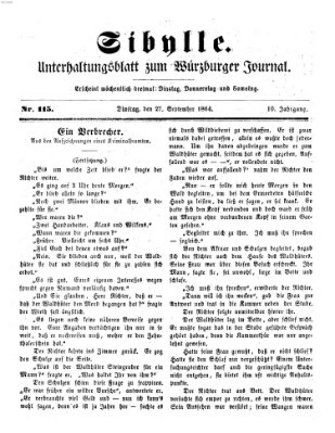 Sibylle (Würzburger Journal) Dienstag 27. September 1864