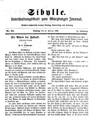 Sibylle (Würzburger Journal) Samstag 25. Februar 1865