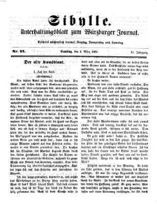 Sibylle (Würzburger Journal) Samstag 4. März 1865