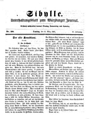 Sibylle (Würzburger Journal) Samstag 11. März 1865