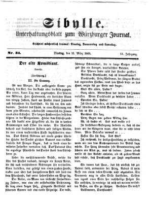 Sibylle (Würzburger Journal) Dienstag 21. März 1865