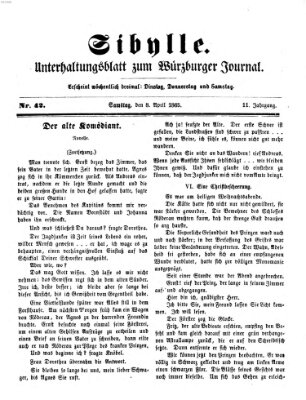 Sibylle (Würzburger Journal) Samstag 8. April 1865