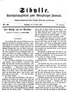 Sibylle (Würzburger Journal) Samstag 22. April 1865