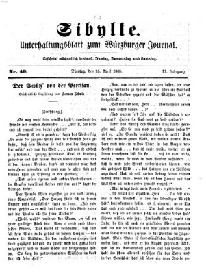 Sibylle (Würzburger Journal) Dienstag 25. April 1865