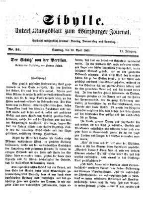 Sibylle (Würzburger Journal) Samstag 29. April 1865