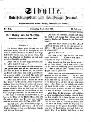 Sibylle (Würzburger Journal) Donnerstag 1. Juni 1865