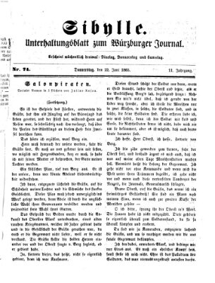 Sibylle (Würzburger Journal) Donnerstag 22. Juni 1865