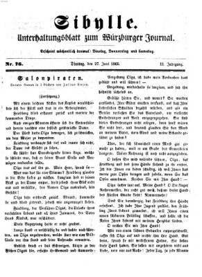 Sibylle (Würzburger Journal) Dienstag 27. Juni 1865