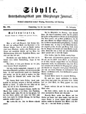 Sibylle (Würzburger Journal) Donnerstag 29. Juni 1865