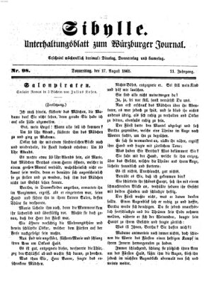 Sibylle (Würzburger Journal) Donnerstag 17. August 1865