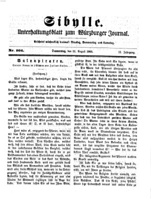Sibylle (Würzburger Journal) Donnerstag 31. August 1865