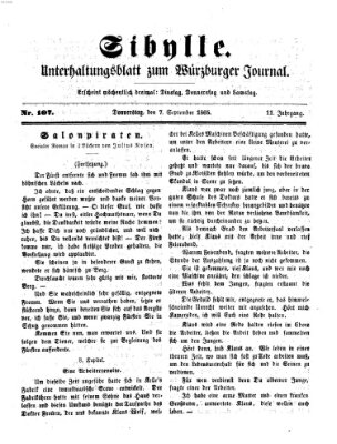 Sibylle (Würzburger Journal) Donnerstag 7. September 1865