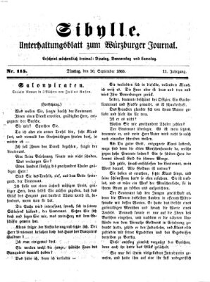 Sibylle (Würzburger Journal) Dienstag 26. September 1865