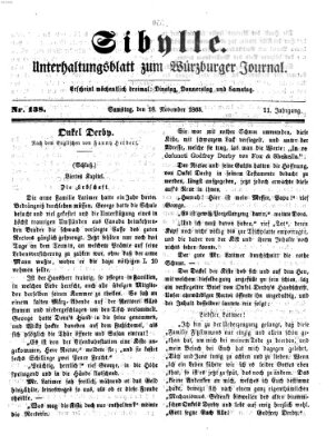 Sibylle (Würzburger Journal) Samstag 18. November 1865