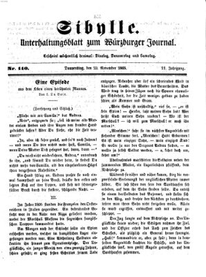 Sibylle (Würzburger Journal) Donnerstag 23. November 1865