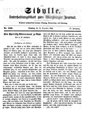 Sibylle (Würzburger Journal) Samstag 16. Dezember 1865