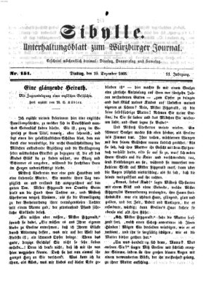 Sibylle (Würzburger Journal) Dienstag 19. Dezember 1865