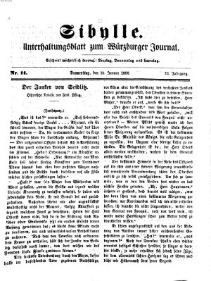 Sibylle (Würzburger Journal) Donnerstag 25. Januar 1866