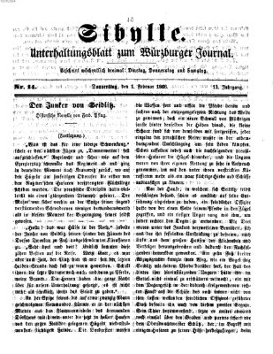 Sibylle (Würzburger Journal) Donnerstag 1. Februar 1866