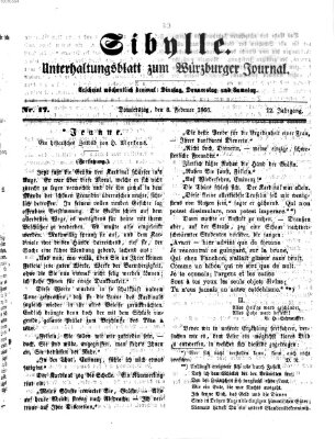 Sibylle (Würzburger Journal) Donnerstag 8. Februar 1866