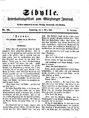 Sibylle (Würzburger Journal) Donnerstag 1. März 1866