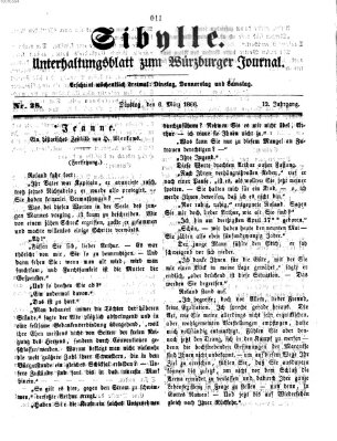 Sibylle (Würzburger Journal) Dienstag 6. März 1866