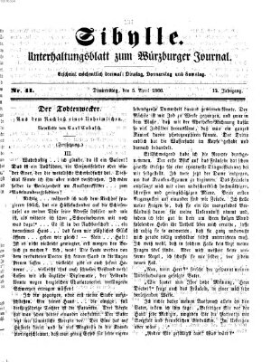 Sibylle (Würzburger Journal) Donnerstag 5. April 1866