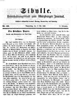 Sibylle (Würzburger Journal) Donnerstag 17. Mai 1866