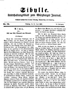 Sibylle (Würzburger Journal) Dienstag 26. Juni 1866