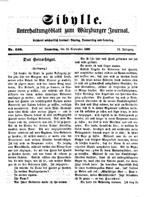Sibylle (Würzburger Journal) Donnerstag 13. September 1866