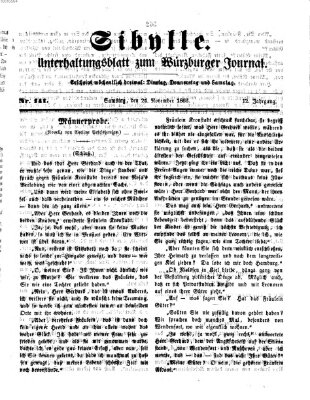 Sibylle (Würzburger Journal) Samstag 24. November 1866