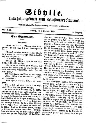 Sibylle (Würzburger Journal) Dienstag 4. Dezember 1866