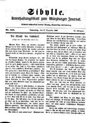 Sibylle (Würzburger Journal) Donnerstag 27. Dezember 1866