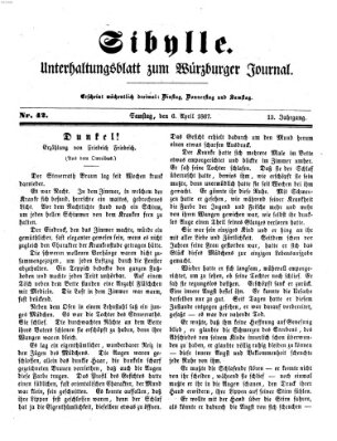 Sibylle (Würzburger Journal) Samstag 6. April 1867