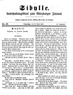 Sibylle (Würzburger Journal) Donnerstag 18. April 1867