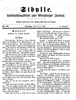 Sibylle (Würzburger Journal) Donnerstag 13. Juni 1867